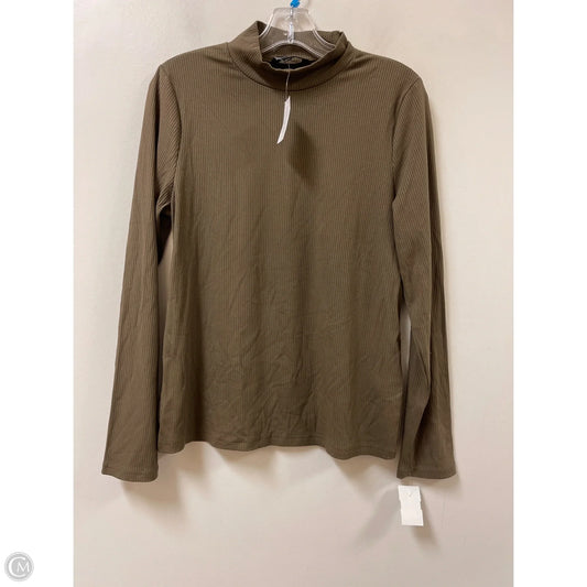 Top Long Sleeve By Banana Republic In Brown, Size: L