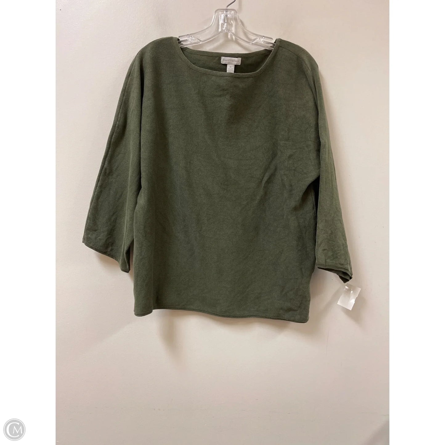 Top Long Sleeve By Charter Club In Green, Size: Xl