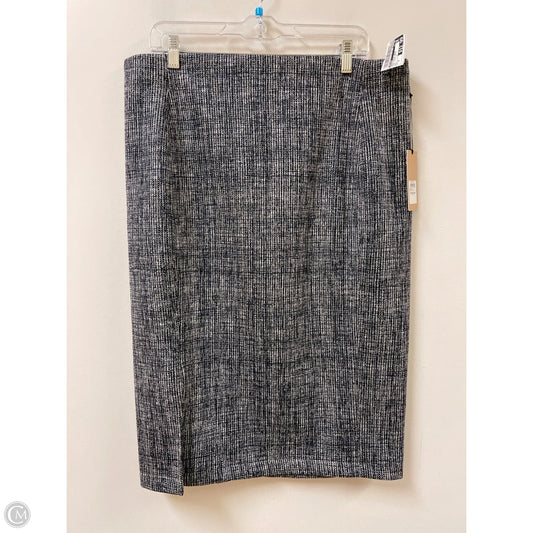 Dress Casual Midi By Halogen In Black & Blue, Size: 18