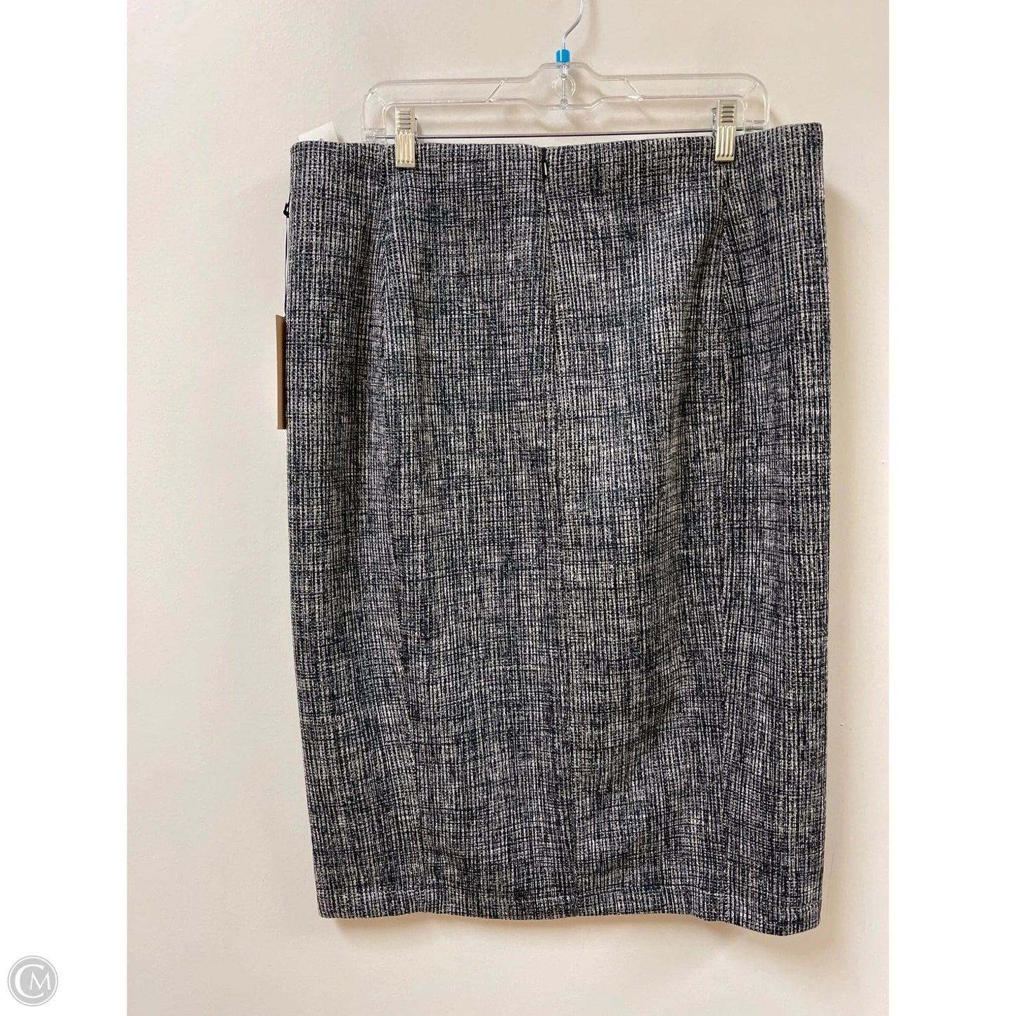 Dress Casual Midi By Halogen In Black & Blue, Size: 18