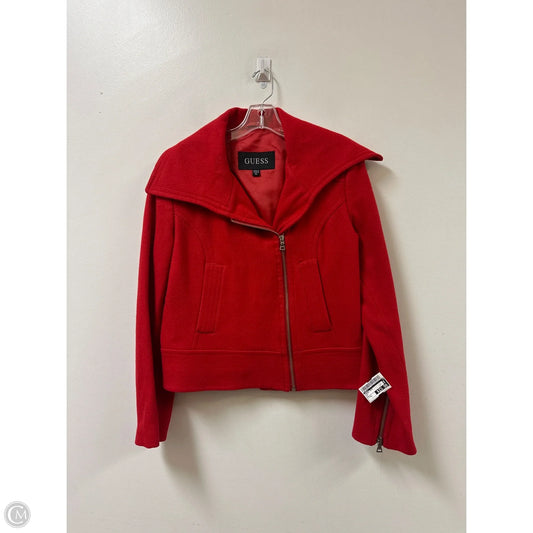 Jacket Moto By Guess In Red, Size: Xl