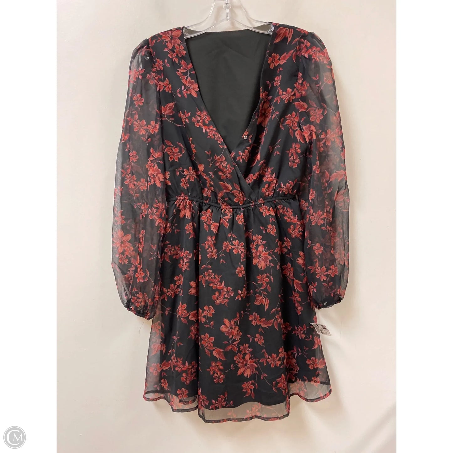 Dress Casual Midi By Clothes Mentor In Black & Orange, Size: S