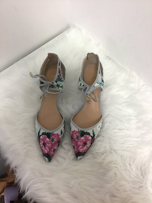 Floral Print Shoes Heels Stiletto Franco Sarto, Size 8.5