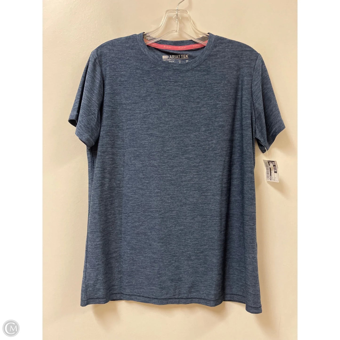 Athletic Top Short Sleeve By Ariat In Blue, Size: S