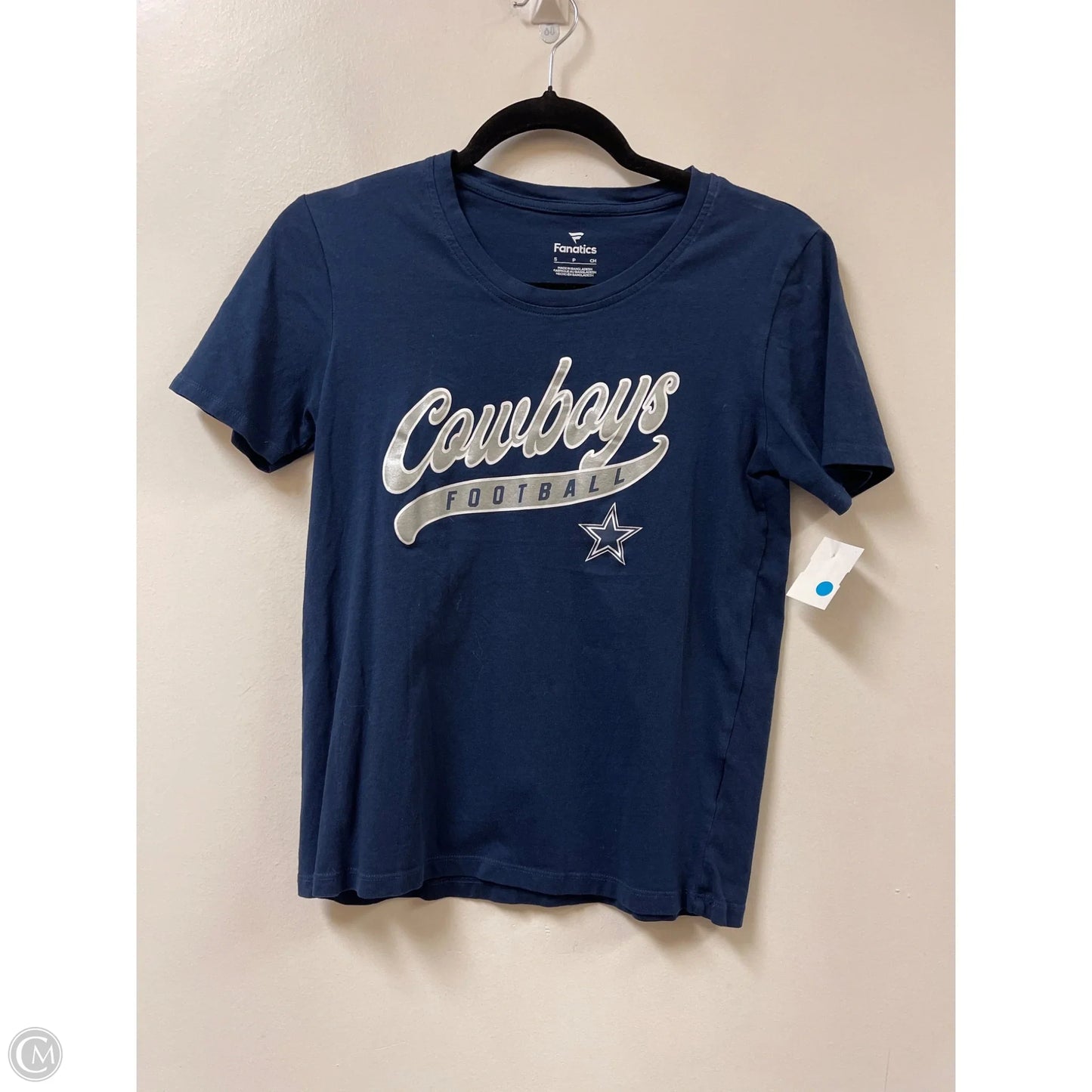 Top Short Sleeve By Fanatics In Blue, Size: S