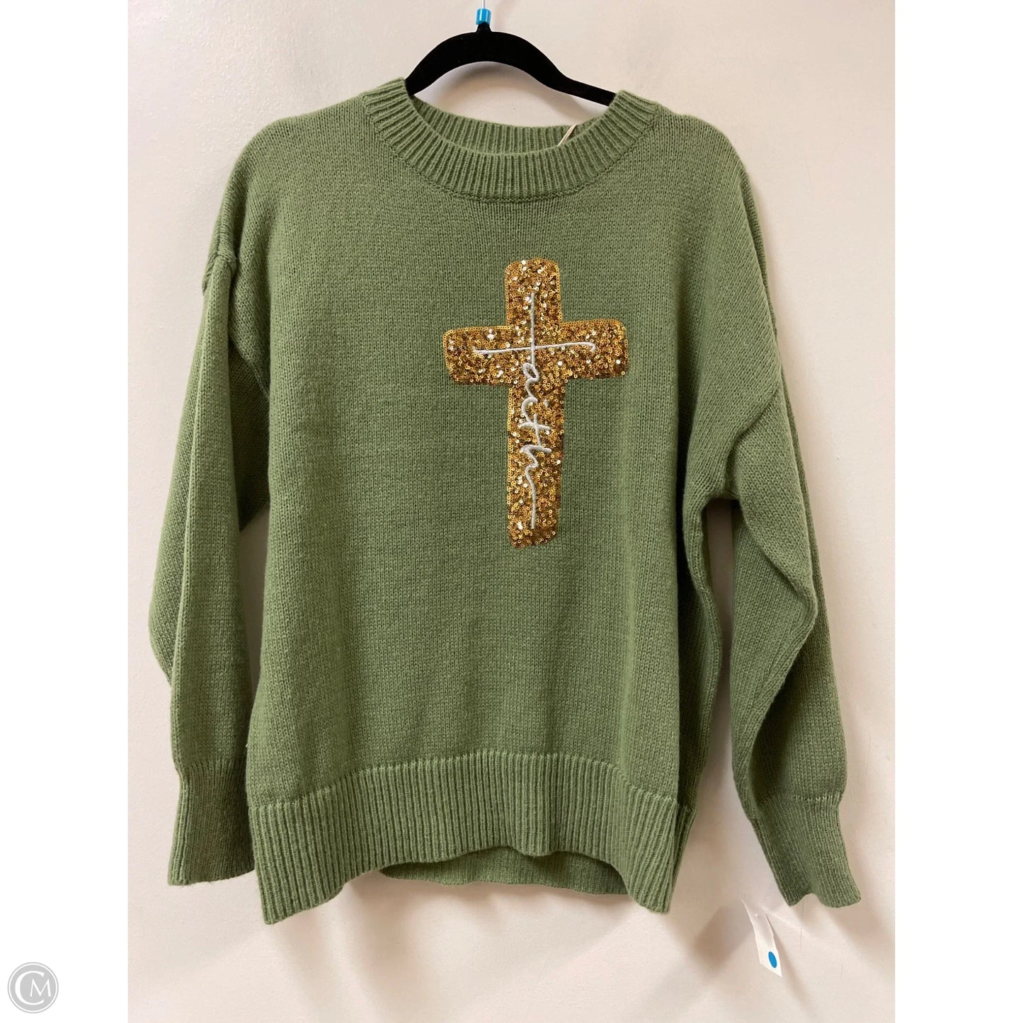 Sweater By Clothes Mentor In Green, Size: S
