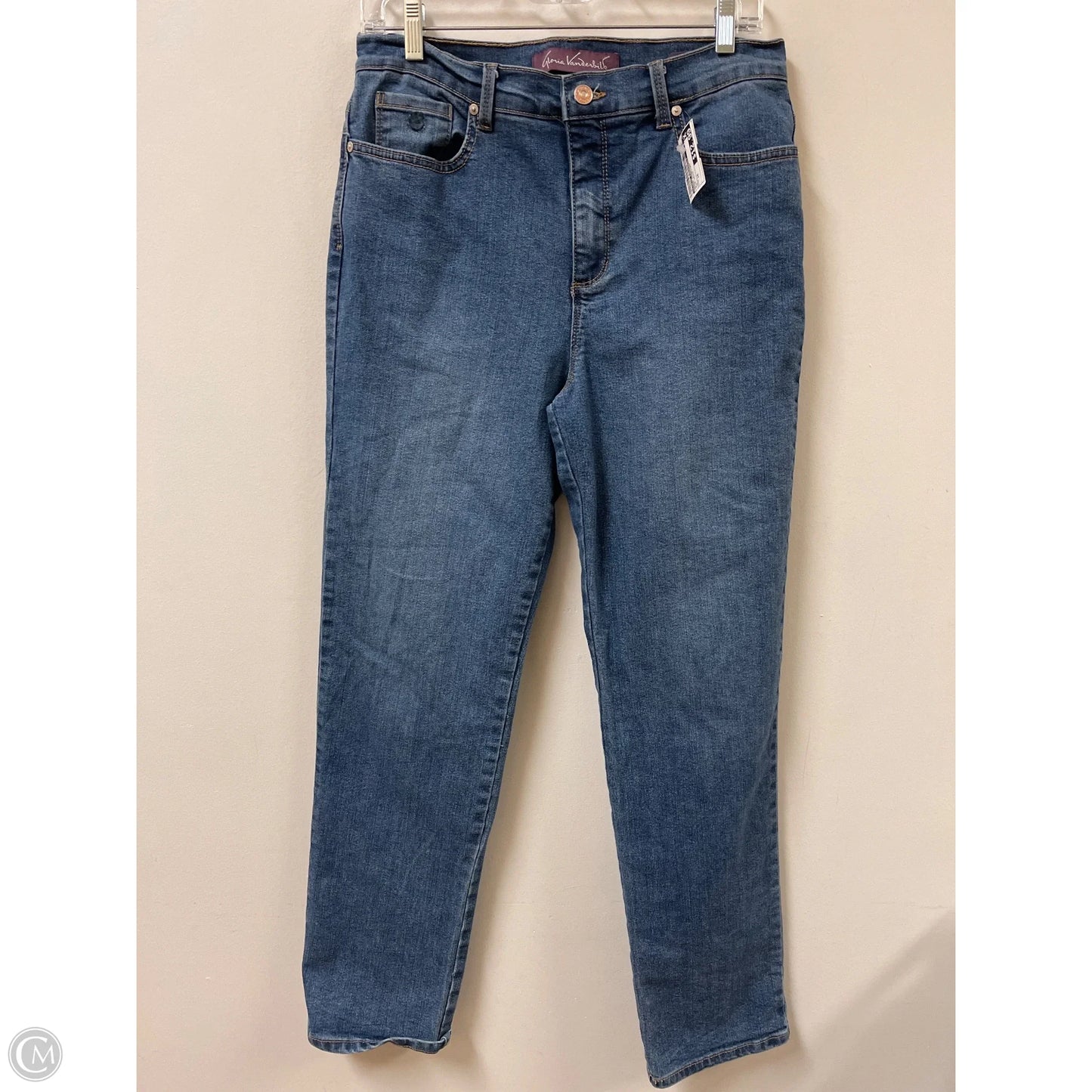 Jeans Straight By Gloria Vanderbilt In Blue Denim, Size: 10