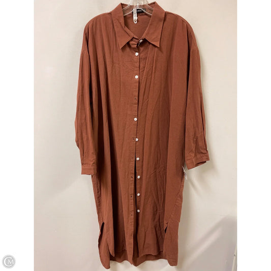 Dress Casual Maxi By Clothes Mentor In Brown, Size: 1x