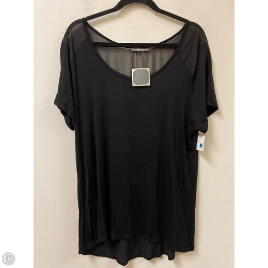 Top Short Sleeve By Pinc In Black, Size: 2x