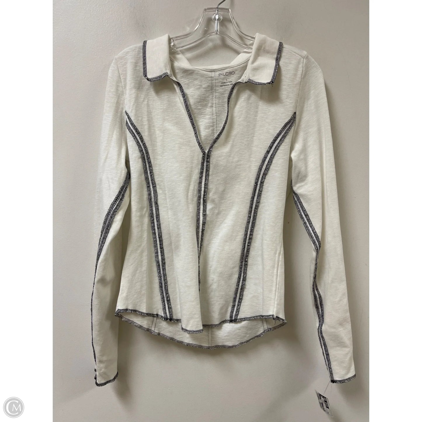 Top Long Sleeve By Pilcro In White, Size: L