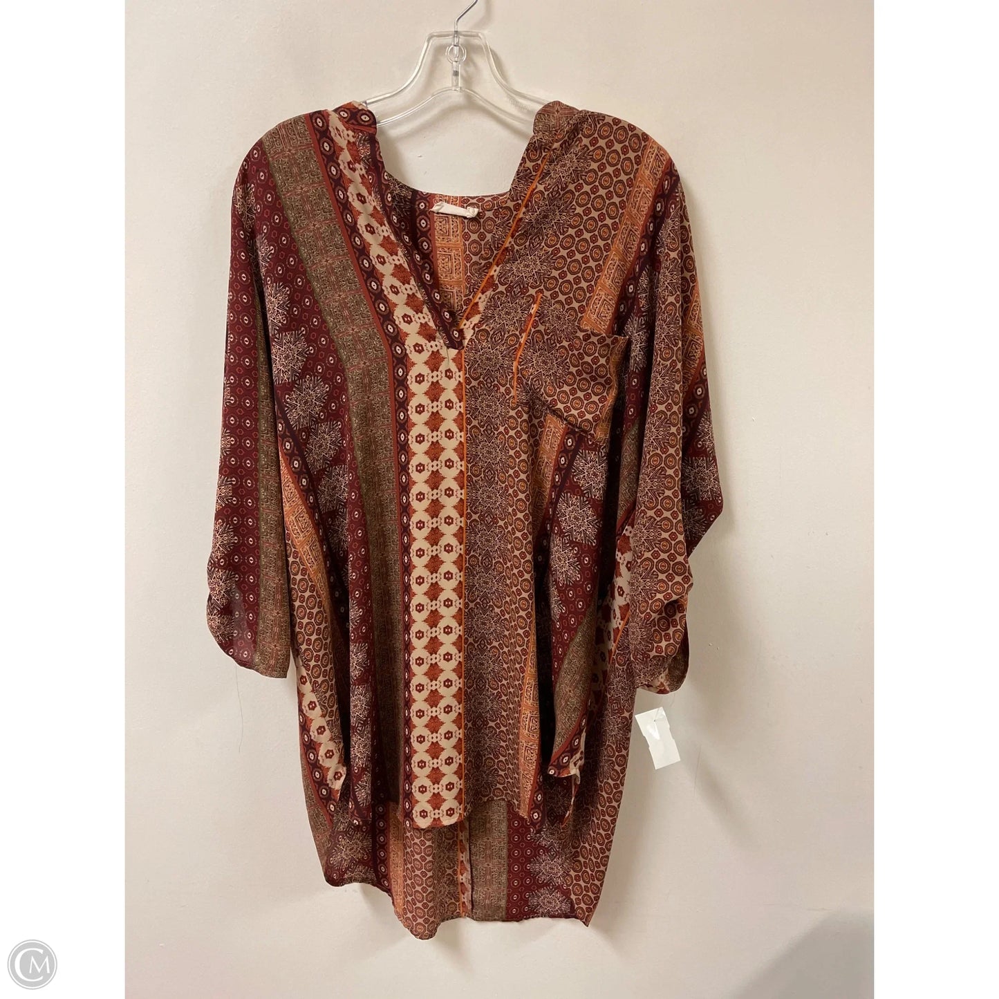 Top Long Sleeve By Lush In Orange, Size: Xl
