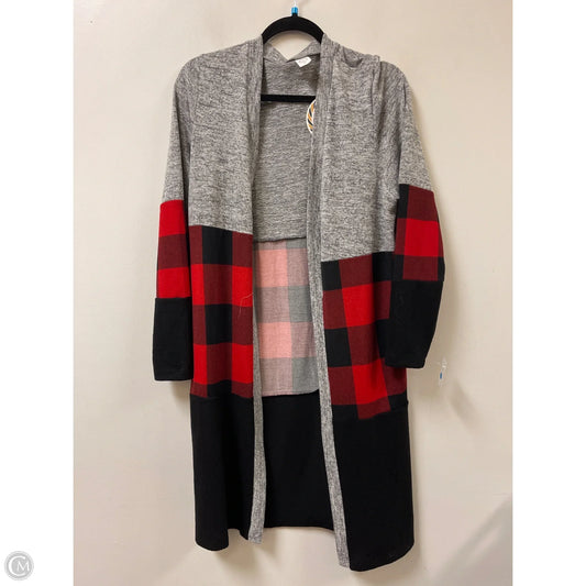 Cardigan By Clothes Mentor In Black & Red, Size: M