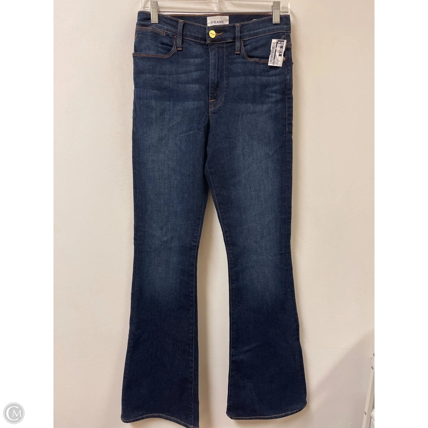 Jeans Flared By Frame In Blue Denim, Size: 10