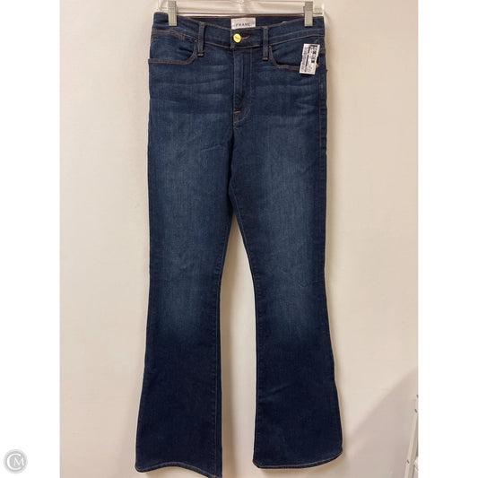 Jeans Flared By Frame In Blue Denim, Size: 10