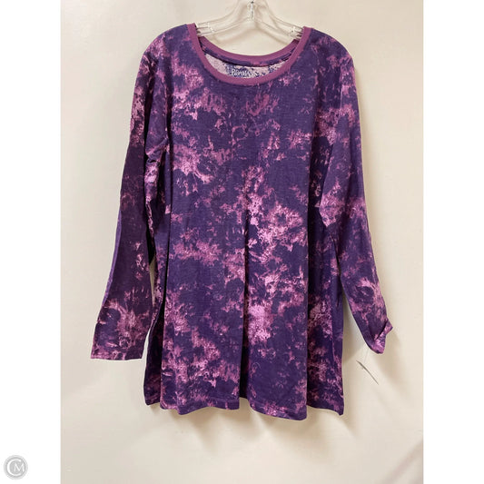 Top Long Sleeve By Romans In Purple, Size: 2x