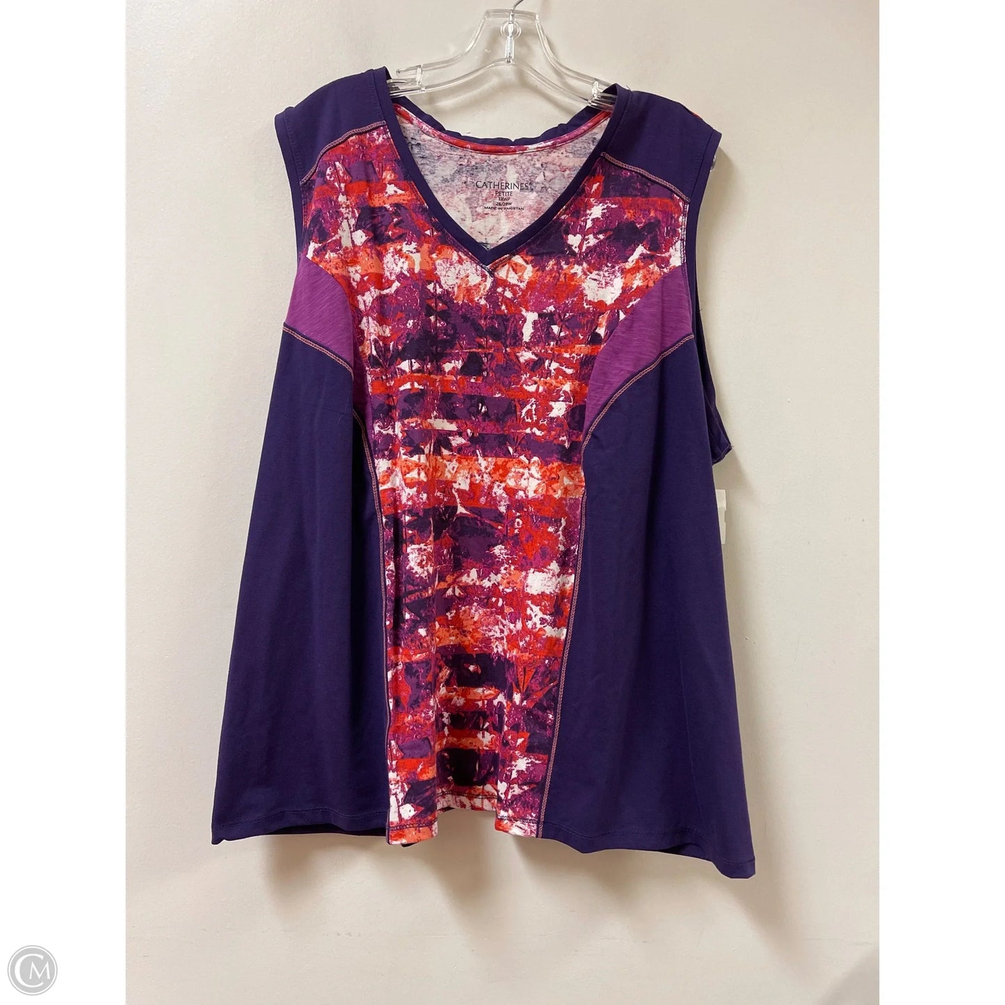 Top Sleeveless By Catherines In Purple, Size: 3x