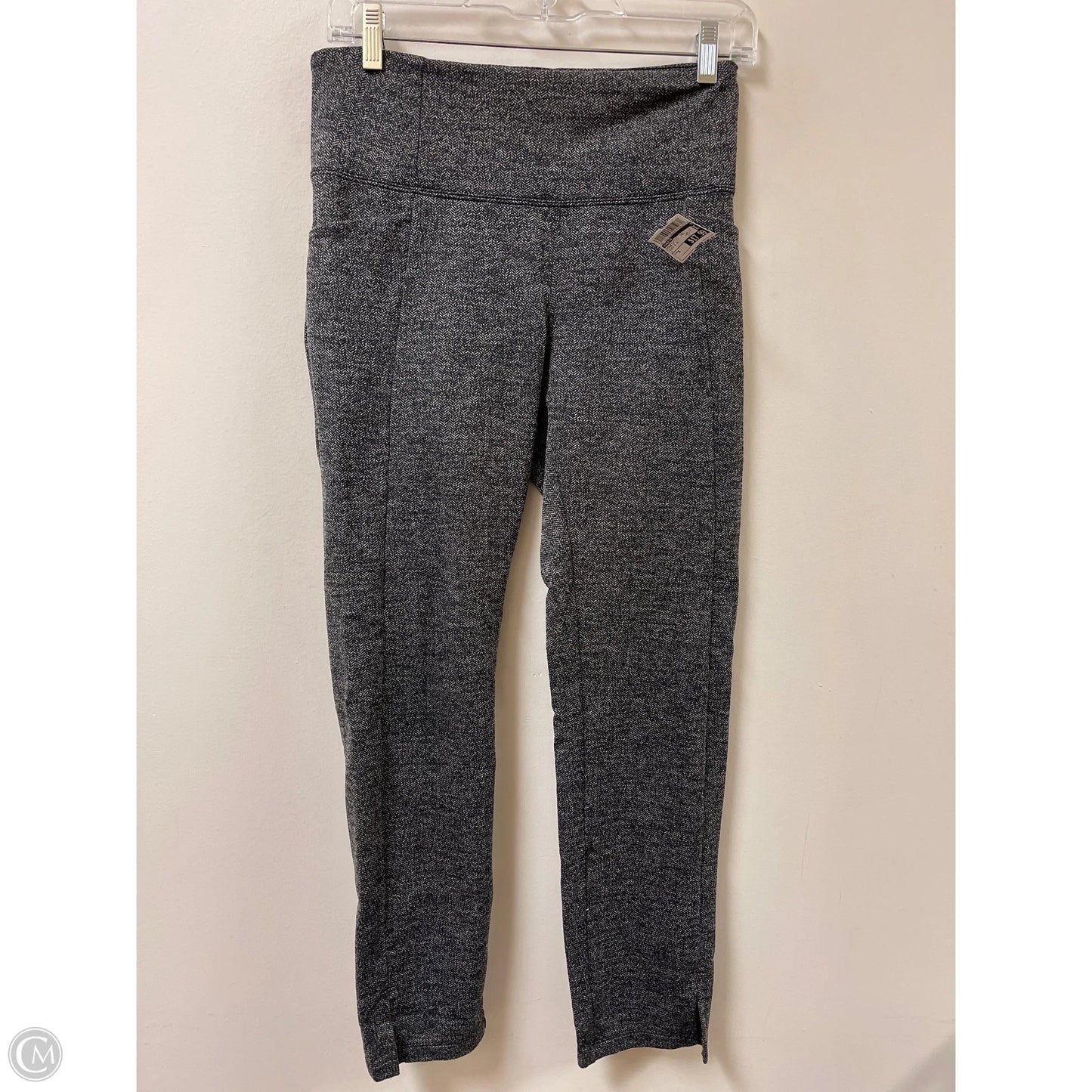 Athletic Leggings By Athleta In Black & Grey, Size: S