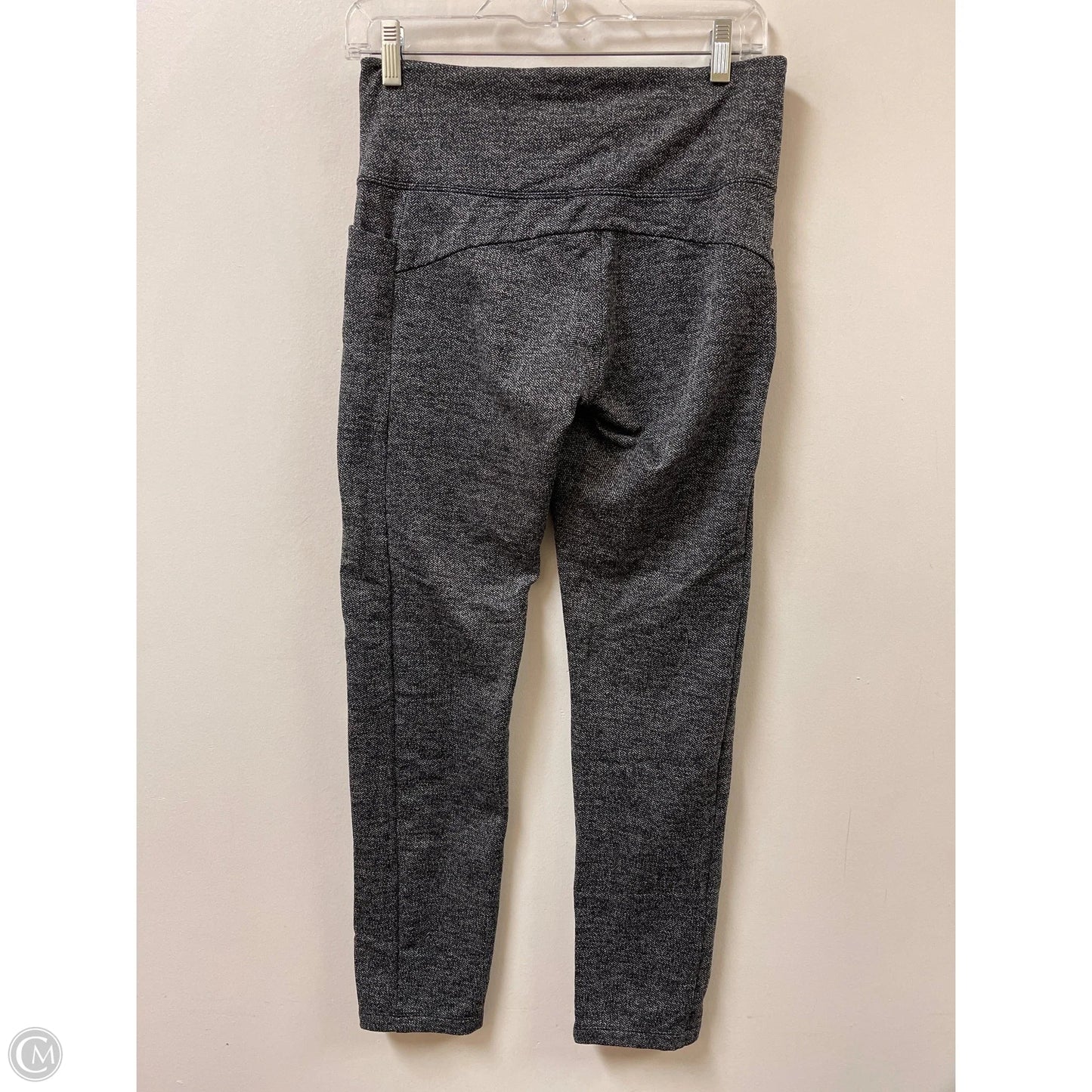 Athletic Leggings By Athleta In Black & Grey, Size: S