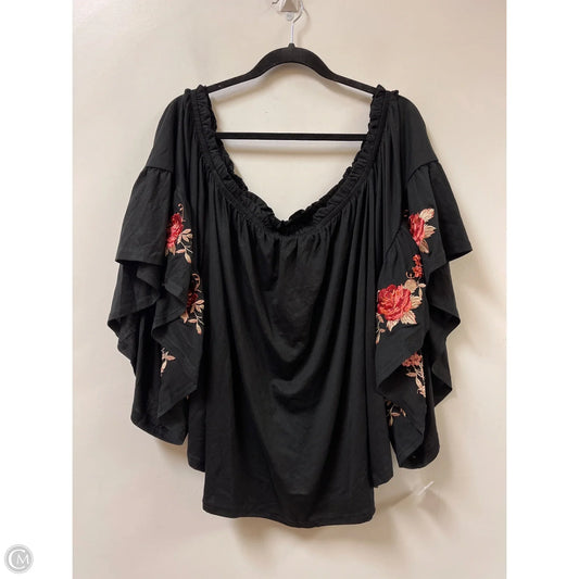 Top Short Sleeve By Bloomchic In Black, Size: 4x