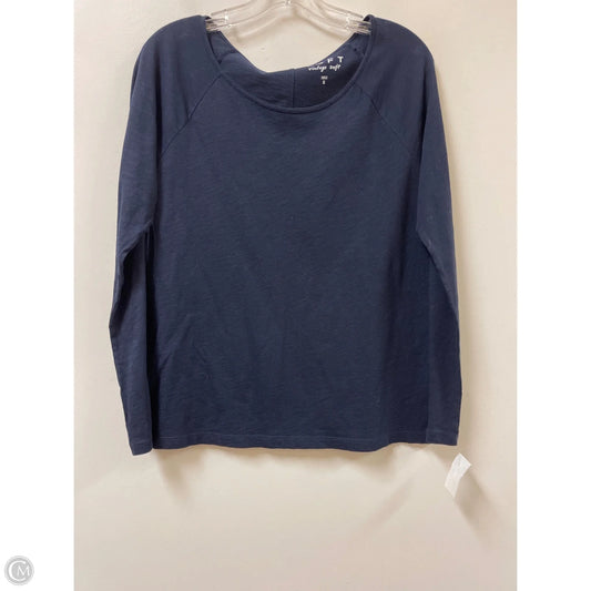 Top Long Sleeve By Loft In Navy, Size: Small