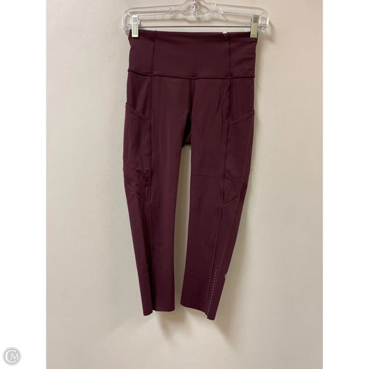 Athletic Leggings Capris By Lululemon In Purple, Size: 4