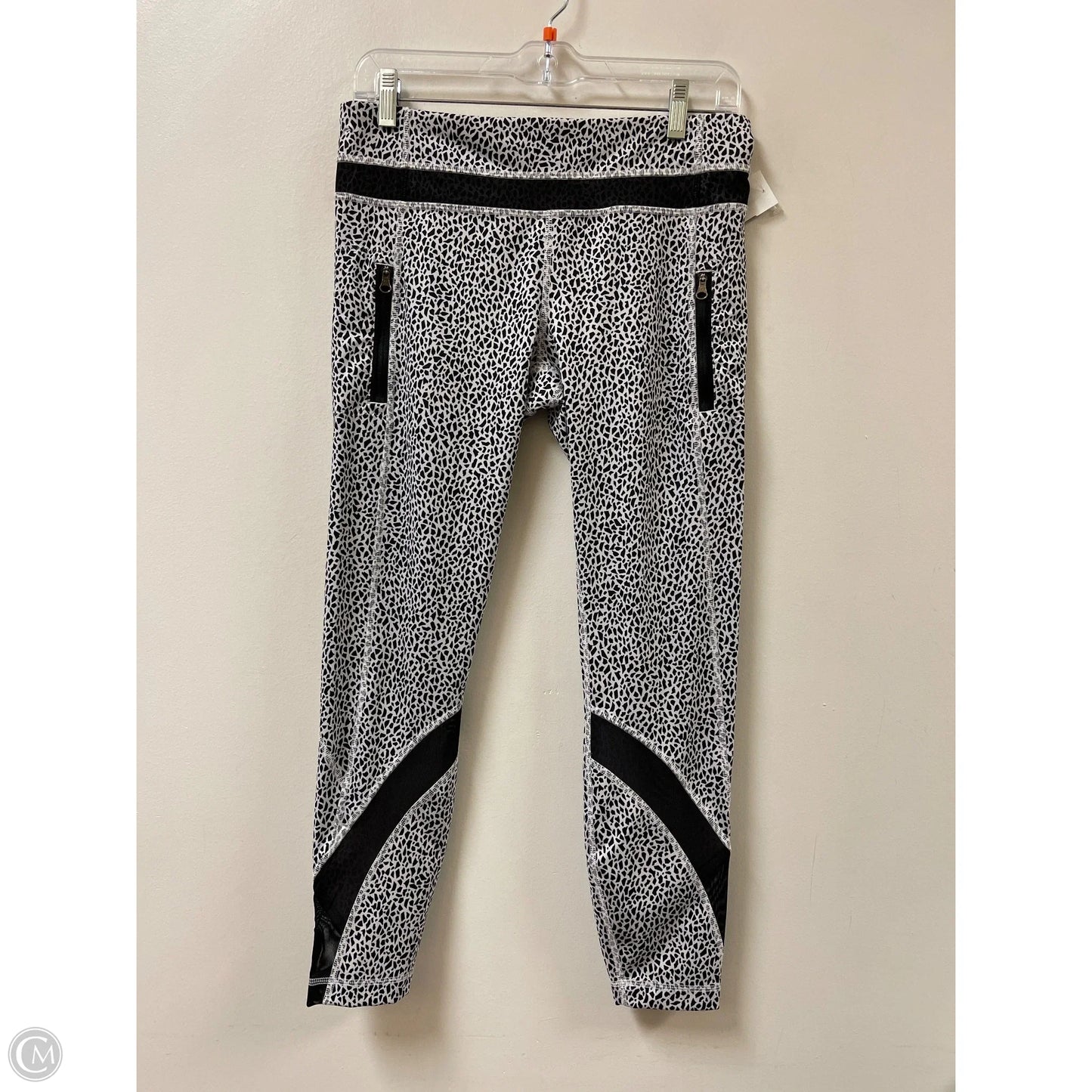 Athletic Leggings By Lululemon In Black & White, Size: 8