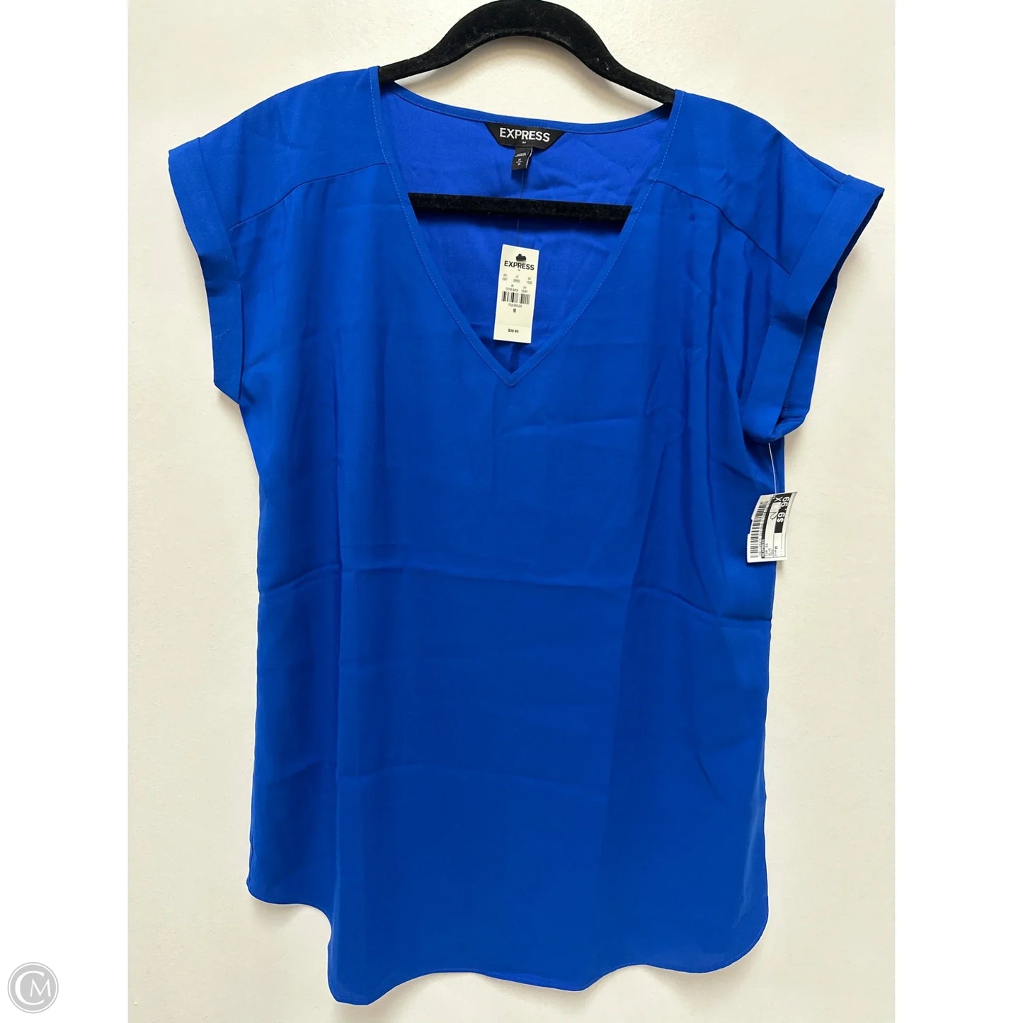 Top Short Sleeve By Express In Blue, Size: M