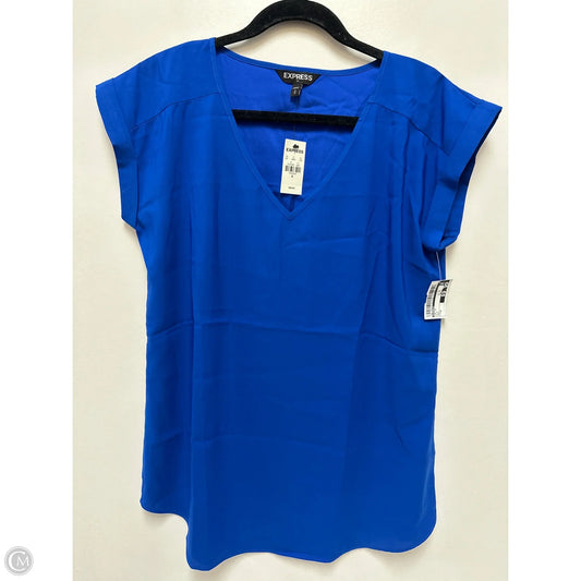 Top Short Sleeve By Express In Blue, Size: M