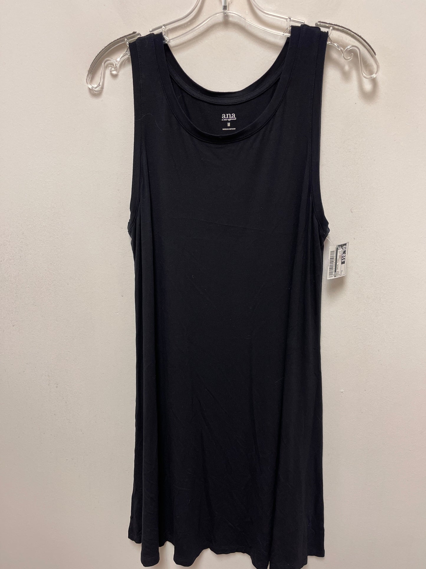 Black Dress Casual Midi Ana, Size M