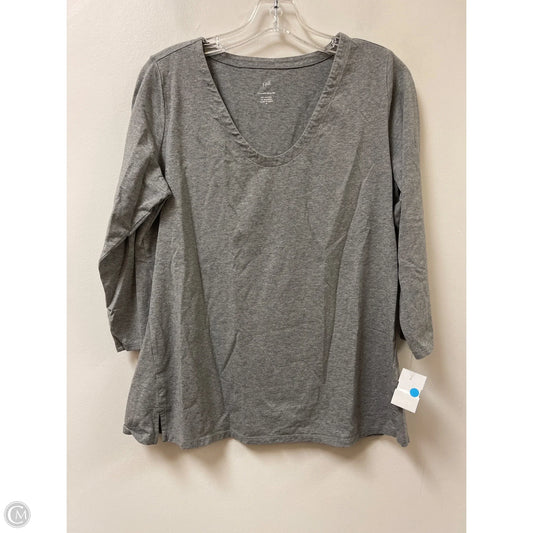 Top Long Sleeve By J. Jill In Grey, Size: M