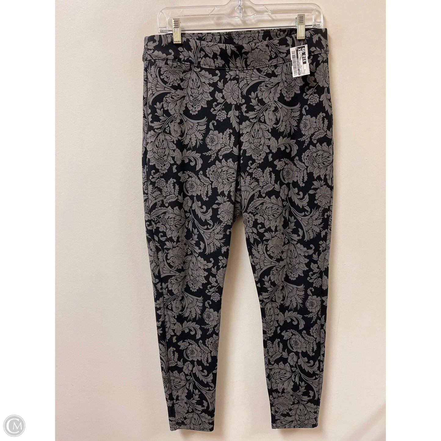 Pants Leggings By Soft Surroundings In Black & Grey, Size: 8