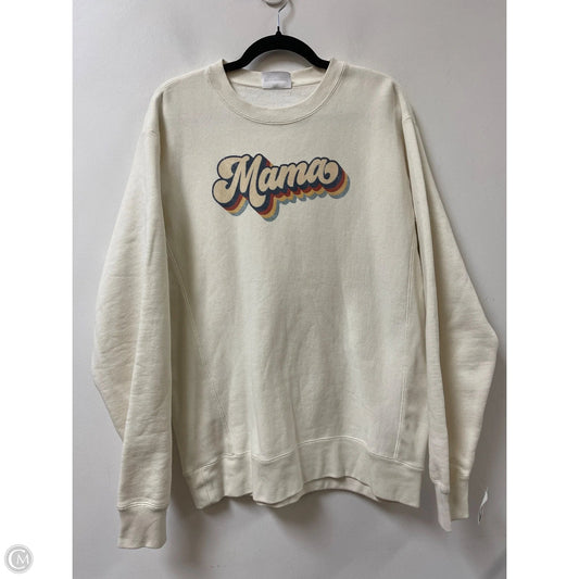 Sweater By Clothes Mentor In Cream, Size: L