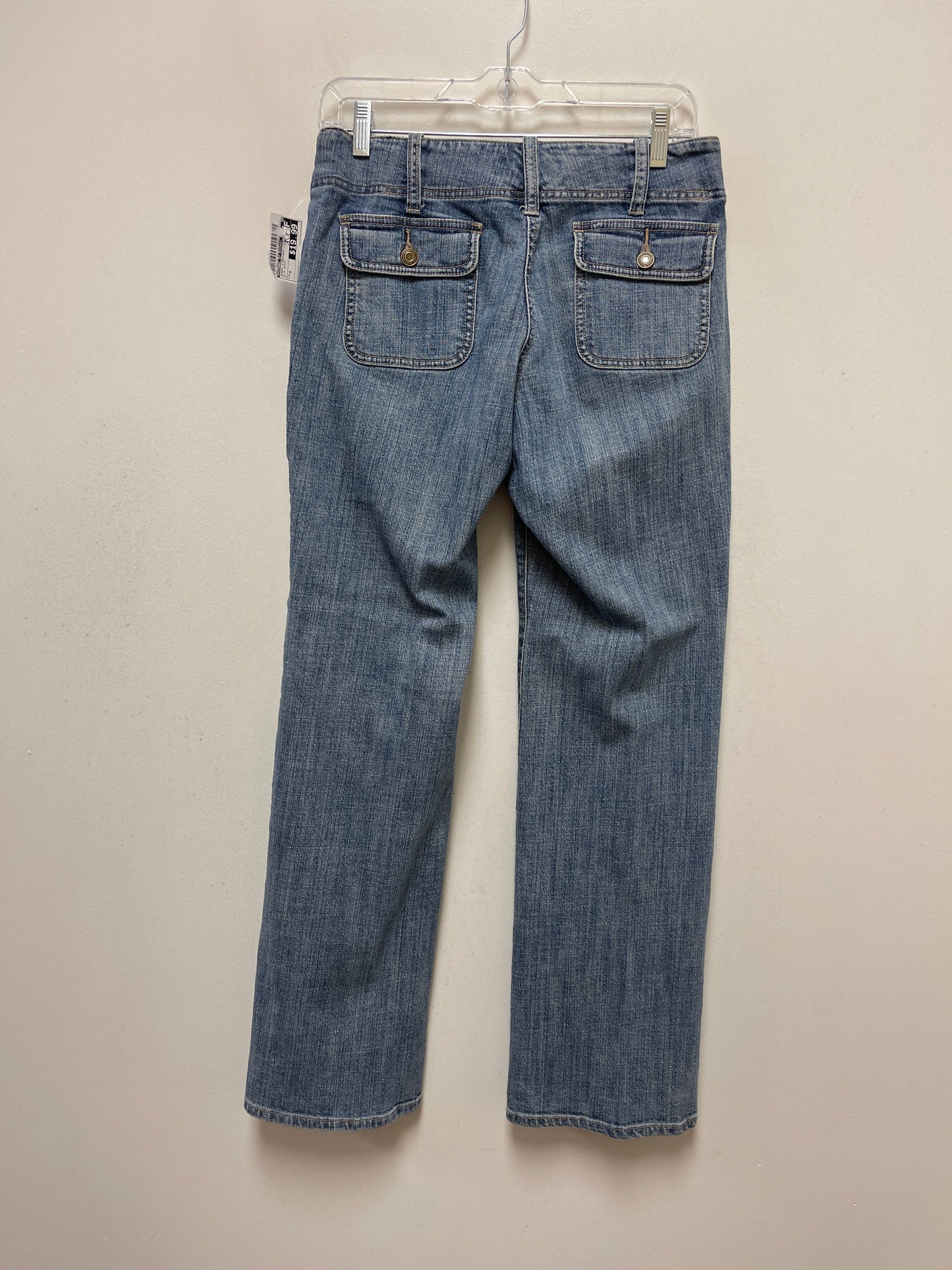 Blue Denim Jeans Straight Michael By Michael Kors, Size 8