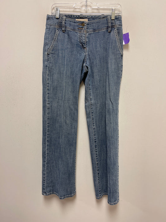 Blue Denim Jeans Straight Michael By Michael Kors, Size 8