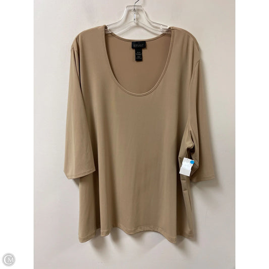 Top Long Sleeve By Lane Bryant In Tan, Size: 4x