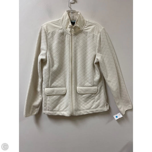 Jacket Fleece By Talbots In White, Size: M