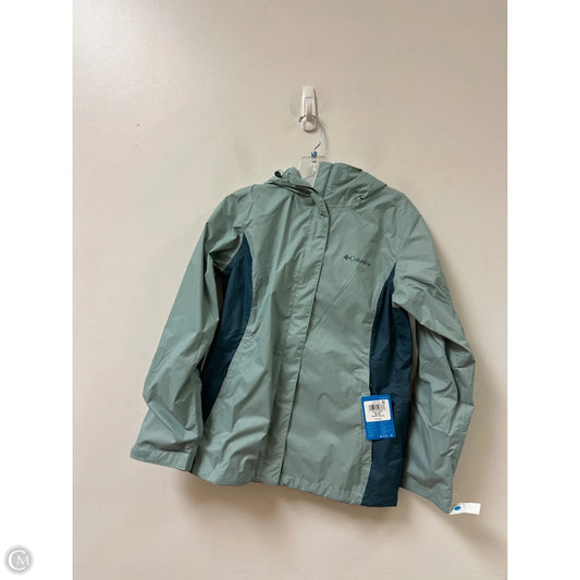 Jacket Windbreaker By Columbia In Green, Size: M