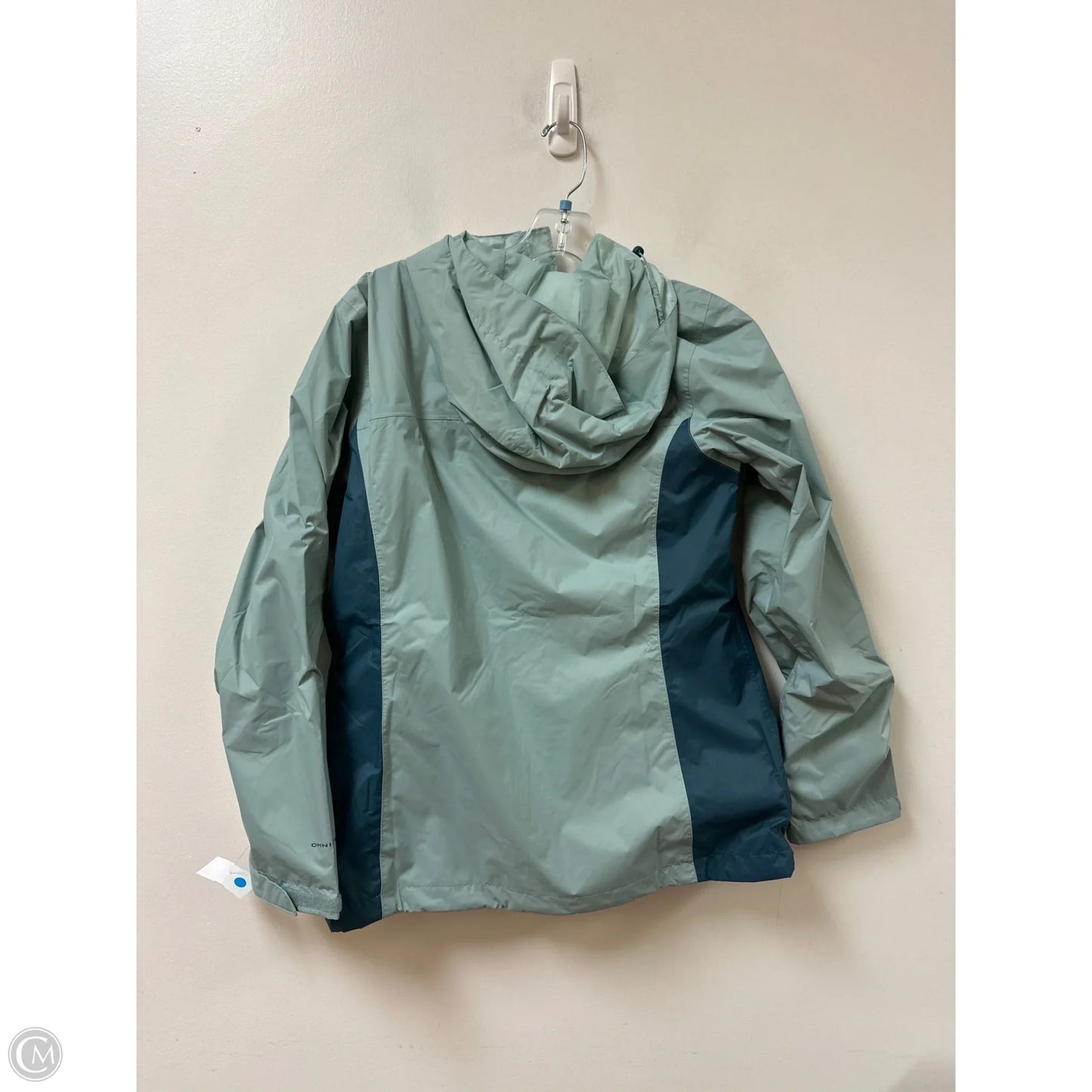 Jacket Windbreaker By Columbia In Green, Size: M