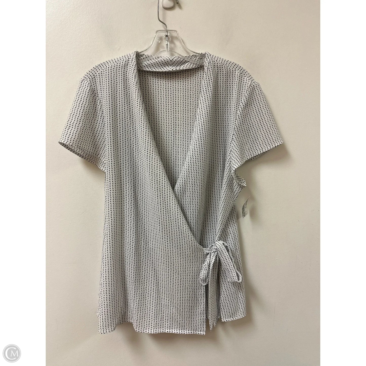 Blouse Sleeveless By Adrianna Papell In Polkadot Pattern, Size: Xl