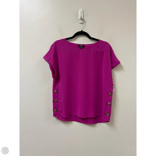 Top Short Sleeve By Jones New York In Purple, Size: Mp
