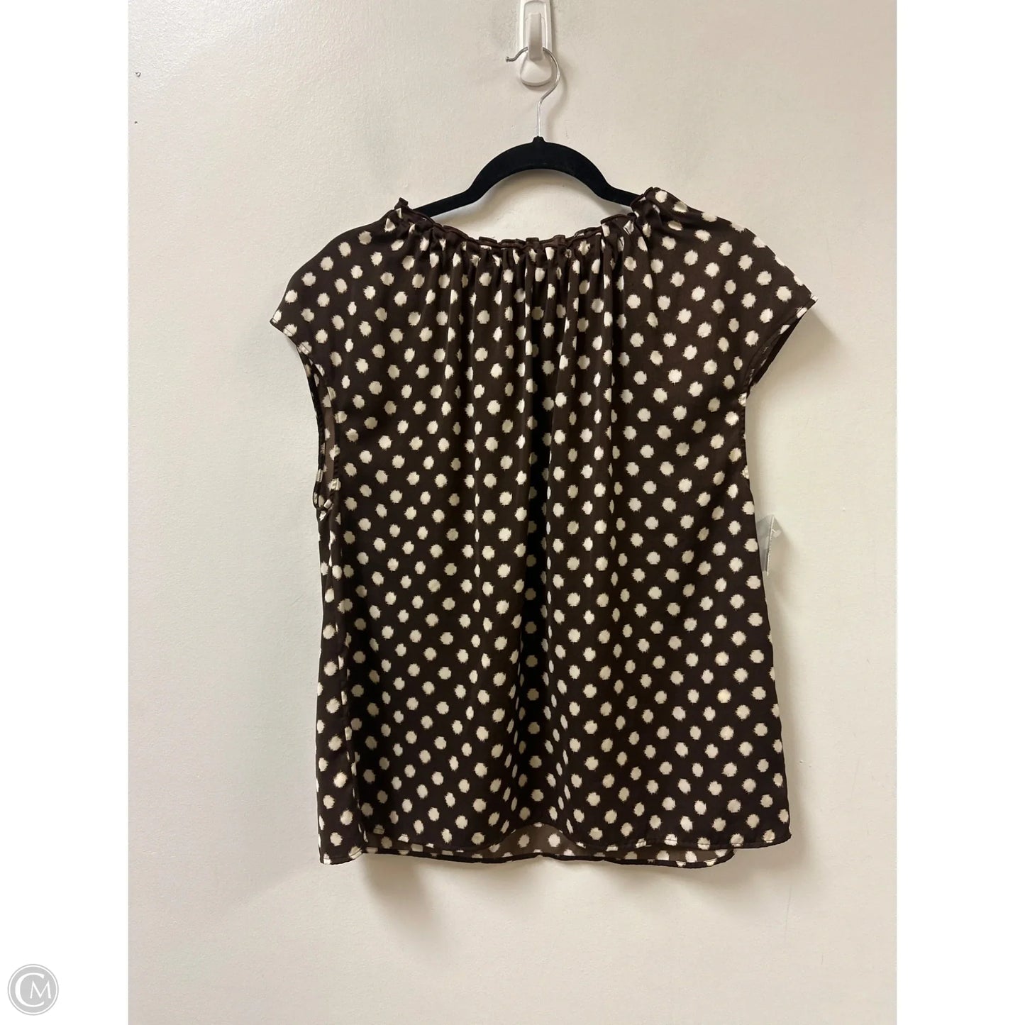 Top Short Sleeve By Ann Taylor In Brown, Size: L