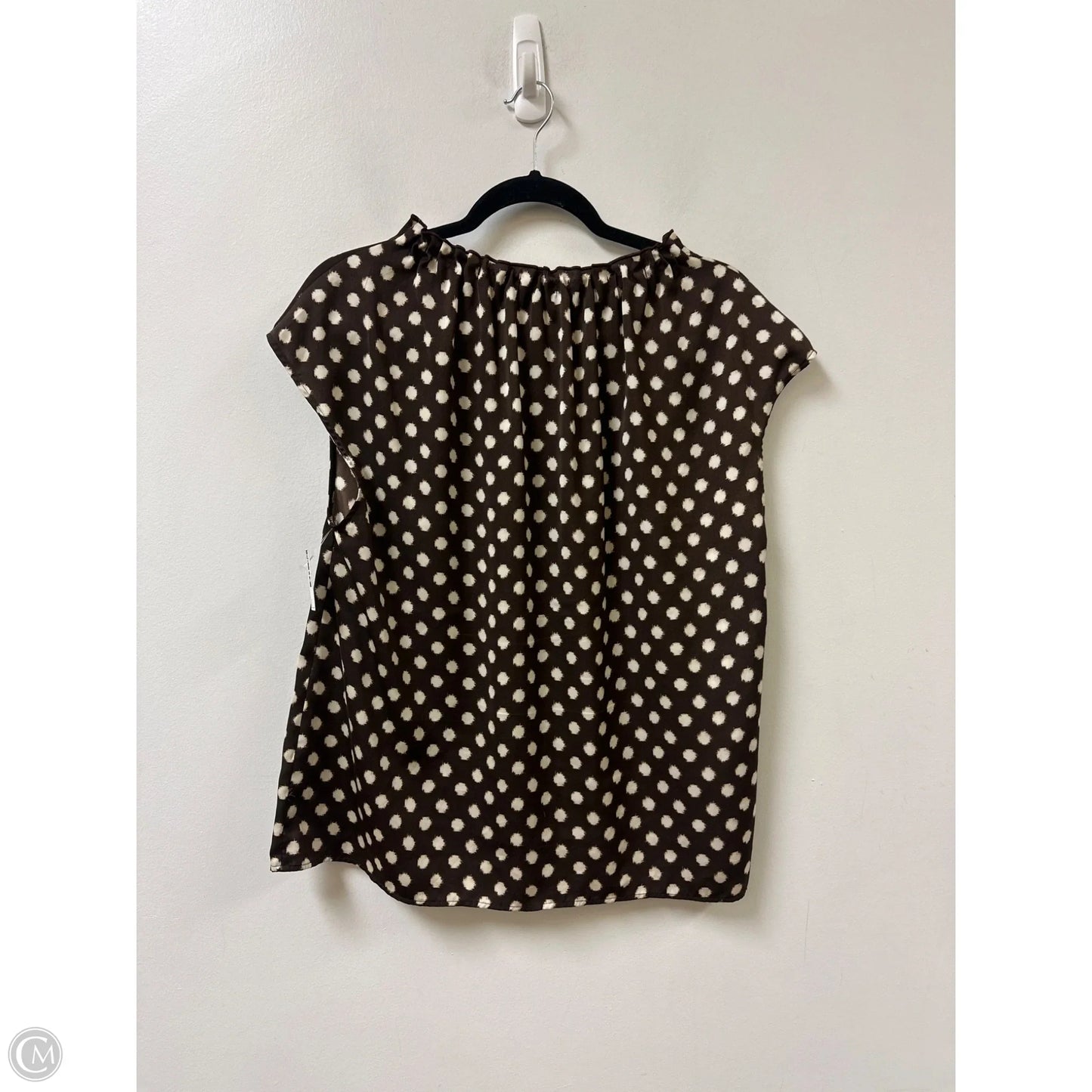 Top Short Sleeve By Ann Taylor In Brown, Size: L