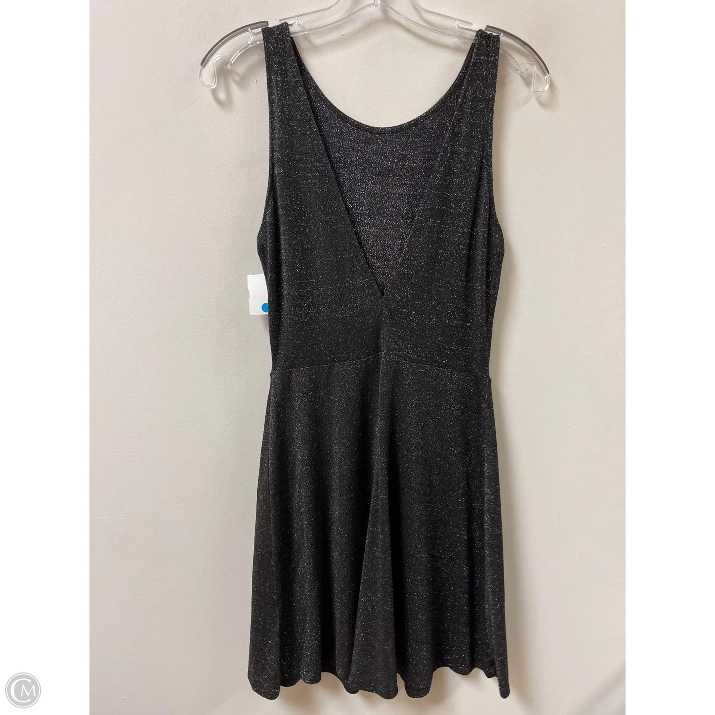 Dress Casual Midi By Clothes Mentor In Black & Silver, Size: M