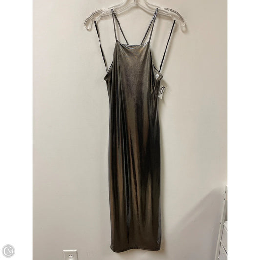 Dress Casual Midi By Forever 21 In Silver, Size: S