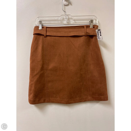 Skirt Midi By Haute Monde In Brown, Size: 8