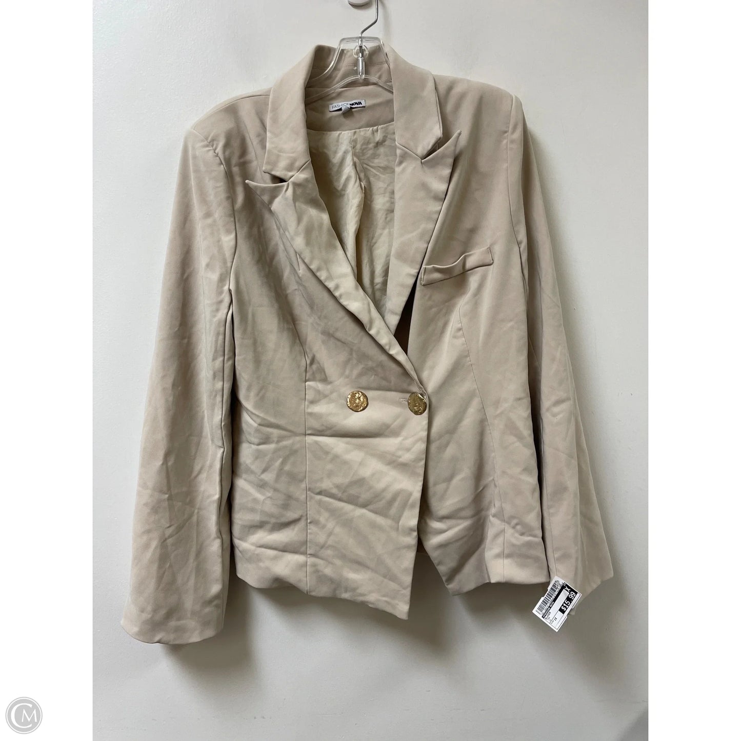 Blazer By Fashion Nova In Tan, Size: 1x