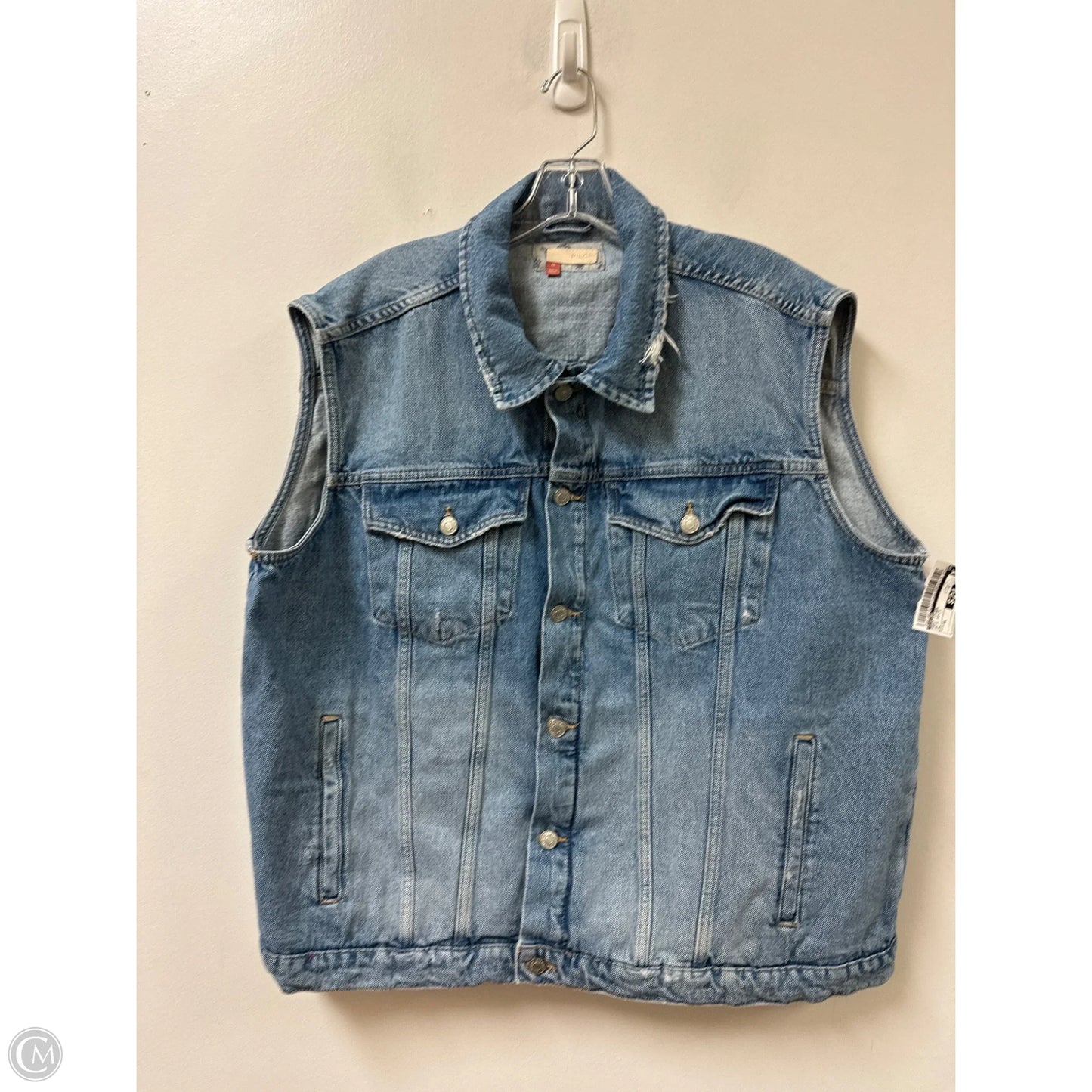 Vest Other By Pilcro In Blue Denim, Size: Xl