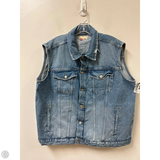 Vest Other By Pilcro In Blue Denim, Size: Xl