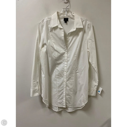 Tunic Long Sleeve By Worthington In White, Size: L