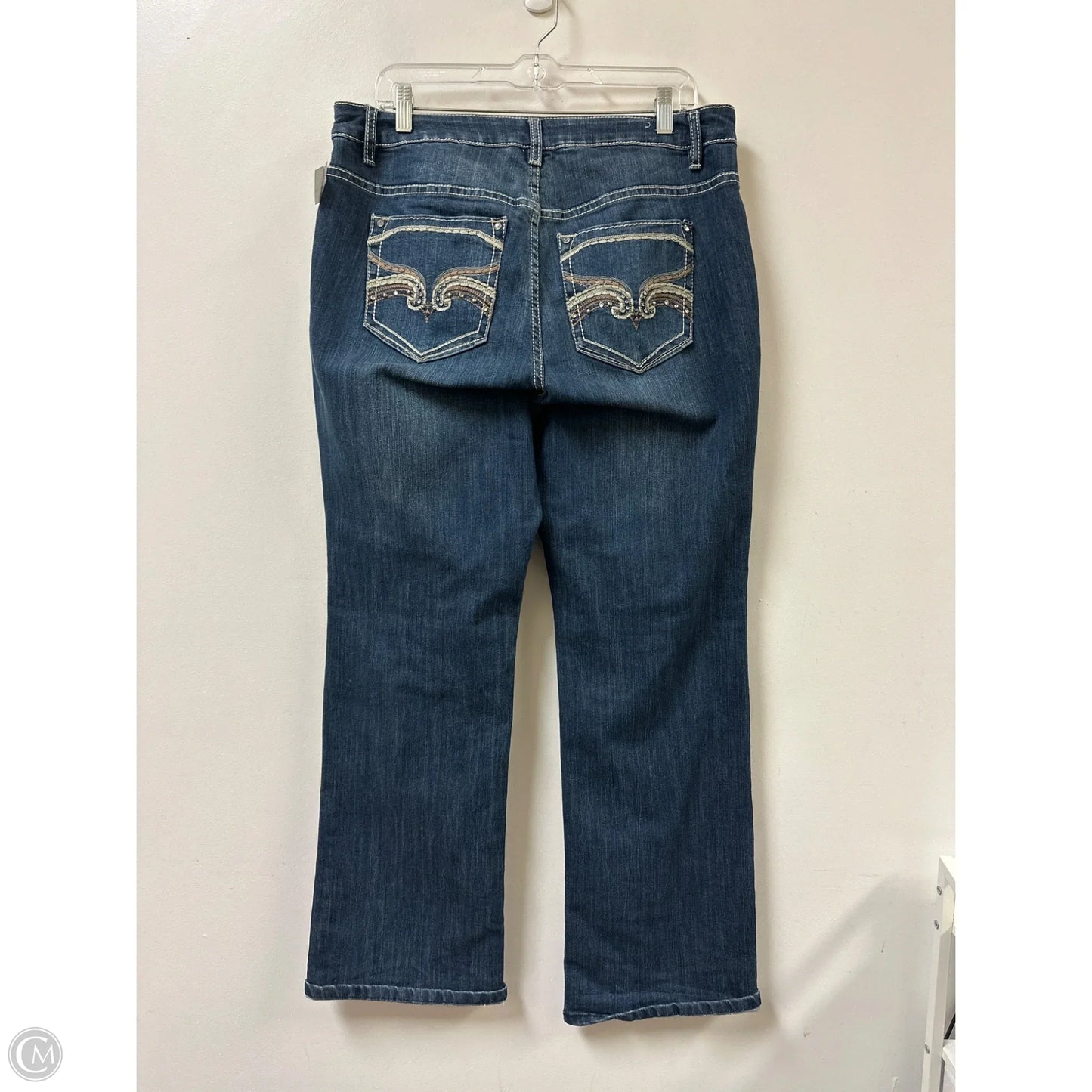 Jeans Boot Cut By Avenue In Blue Denim, Size: 14